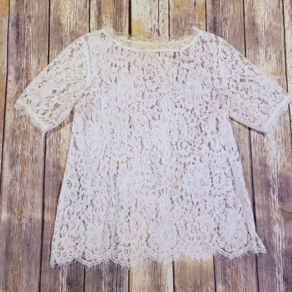 Anthropologie Vanessa Virginia Elysian Lace Top - Picture 2 of 8